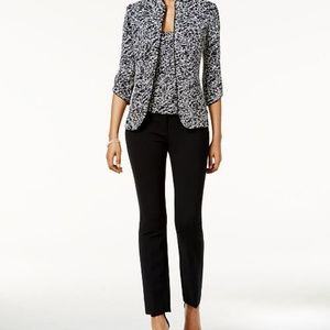 Alex Evenings printed jacket and top set
